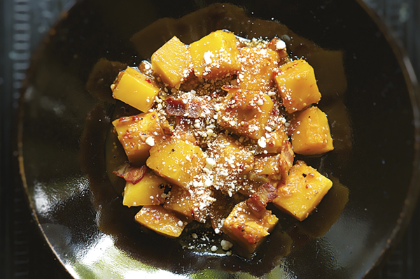 Butternut with Bacon, Tomatillo and Chipotle