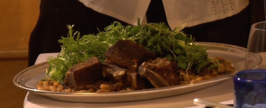 Braised Short Ribs with Arbol Chiles, White Beans, Mushrooms and Beer