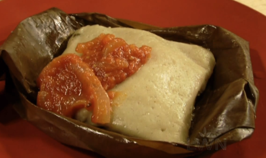 Yucatecan “Pudding”  Tamales with Achiote and Chicken