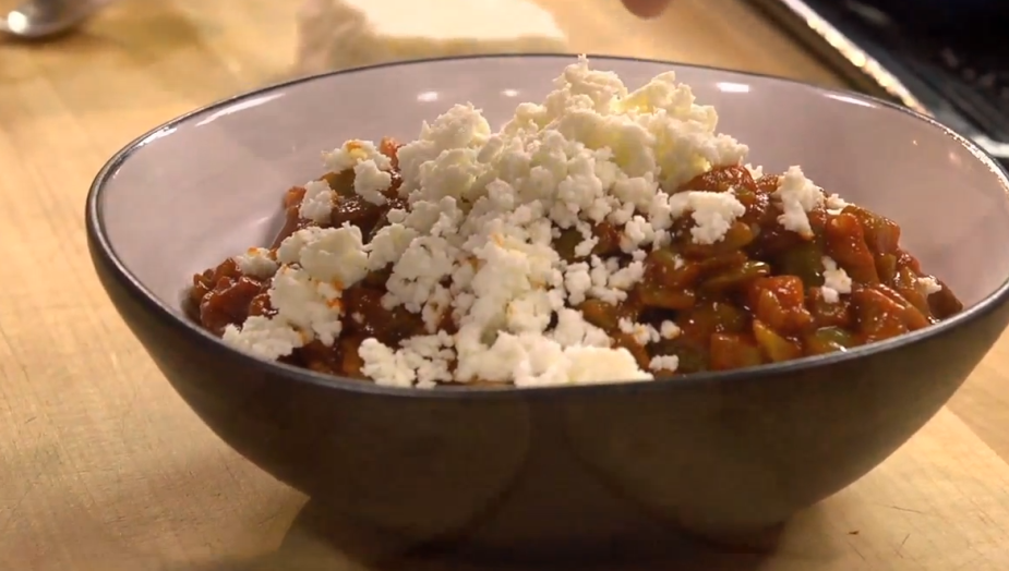 Nopal Cactus with Caramelized Onion, Guajillo Chile and Fresh Cheese