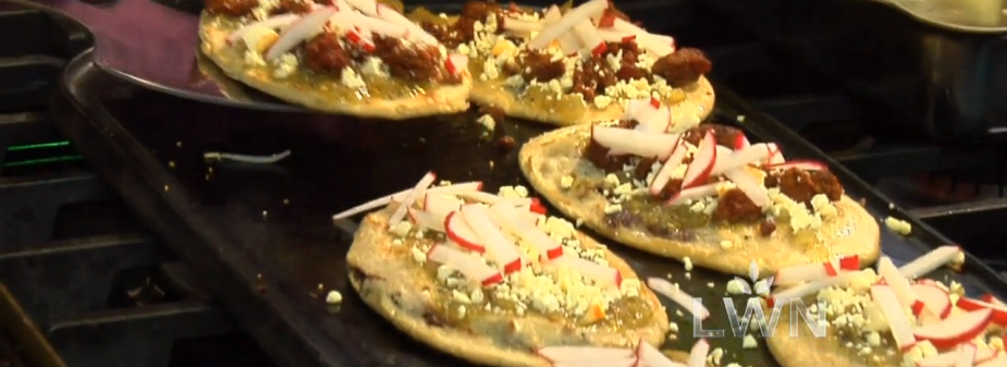 Huaraches (Oval Corn Masa Cakes) with Chorizo and Salsa