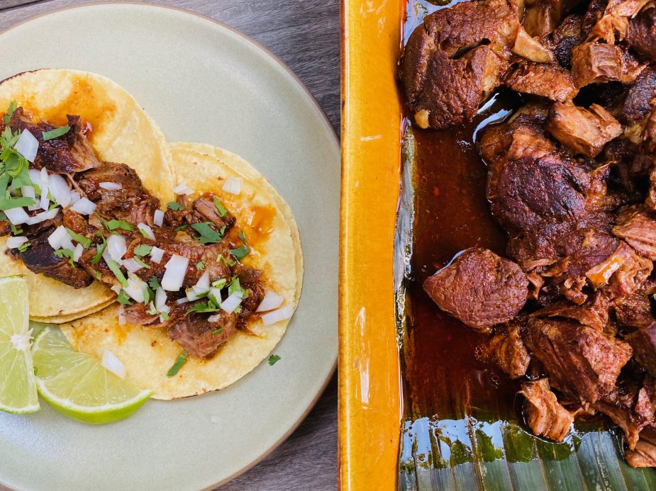 Slow-Cooked Lamb or Beef Barbacoa tacos
