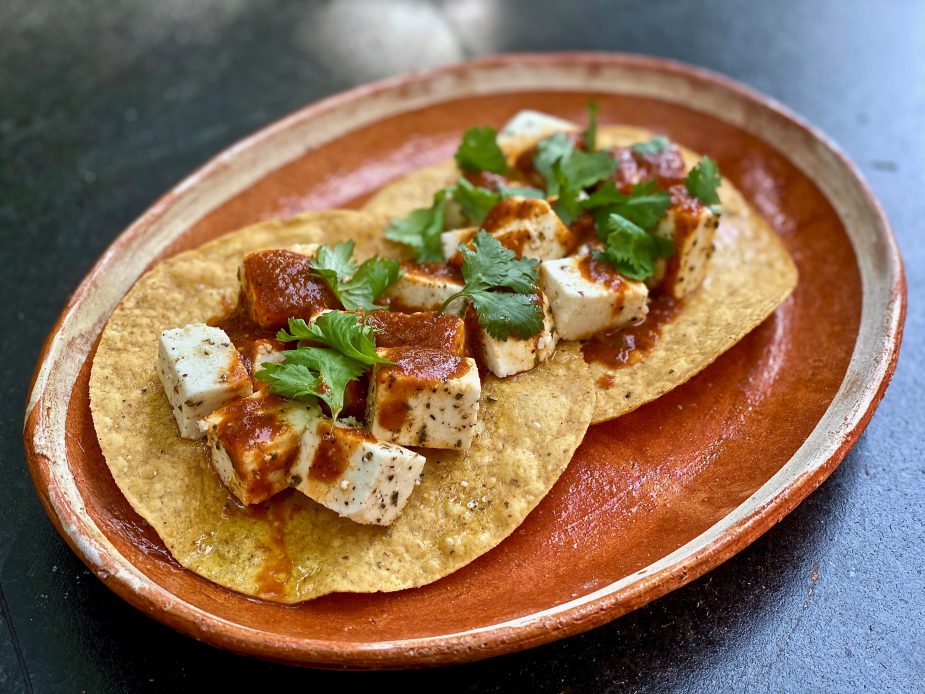Fresh Cheese Tostadas with Oaxacan Flavors