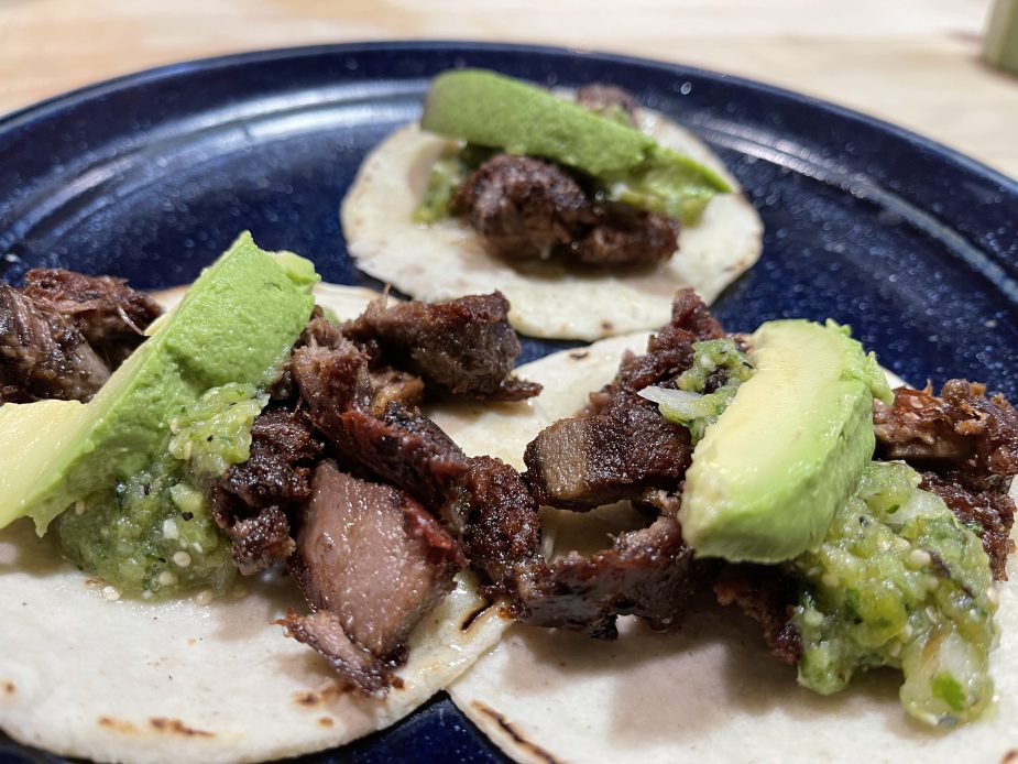 Crispy Beef Tongue with Bright-and-Spicy Tomatillo Salsa