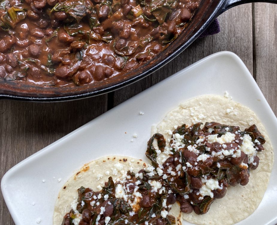 Red Chile Beans and Greens