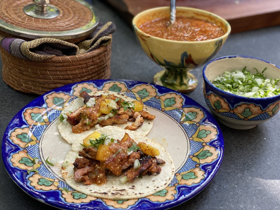 Tacos al Pastor at home (slightly simplified)
