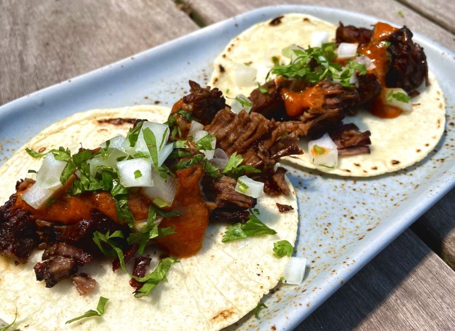 Crisped, Slow-Cooked Beef Tacos